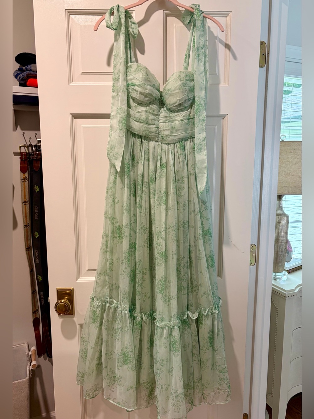 Petal and Pup Green Floral Midi Dress
